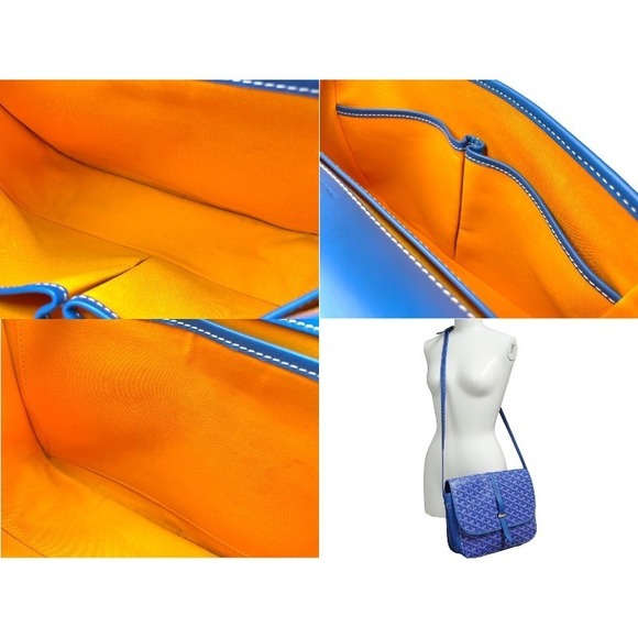 Goyard Belvedere Blue Shoulder PM Bag Leather - Picture 9 of 9